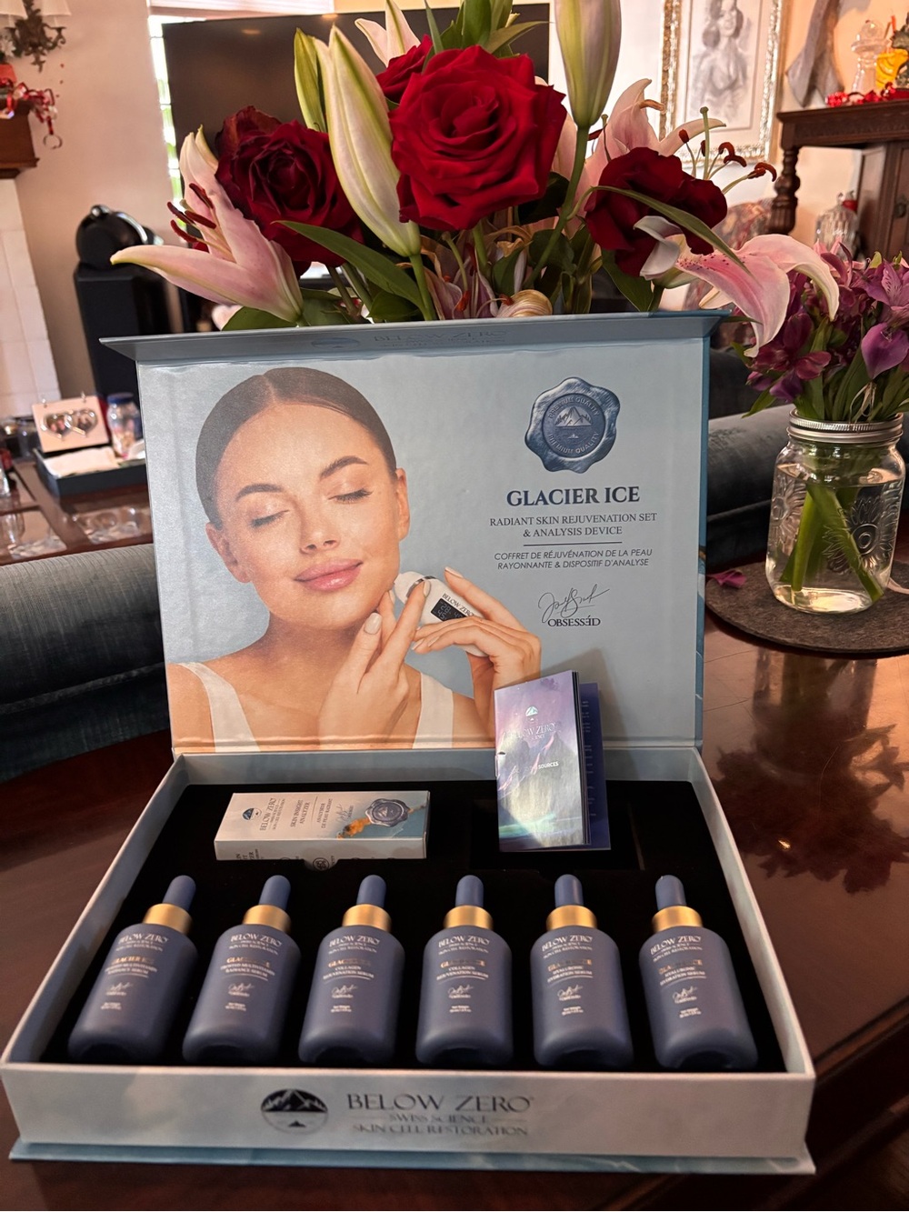 Below Zero Glacier Ice Radiant Skin Rejuvenation Set & Analysis Device.